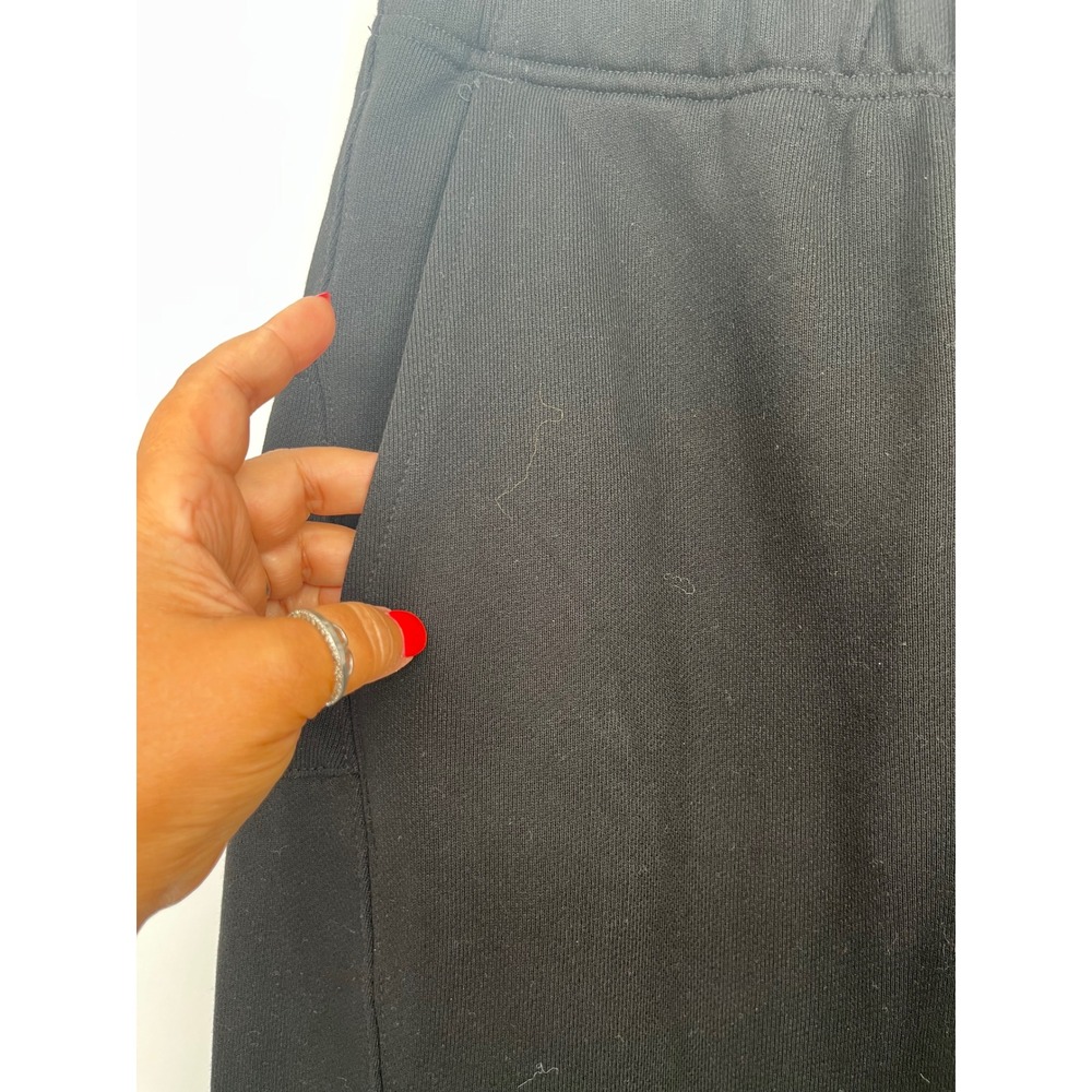 Free People FP Movement Crop Paneled Sweatpant Women M Black Joggers Urban Cozy - Picture 2 of 16